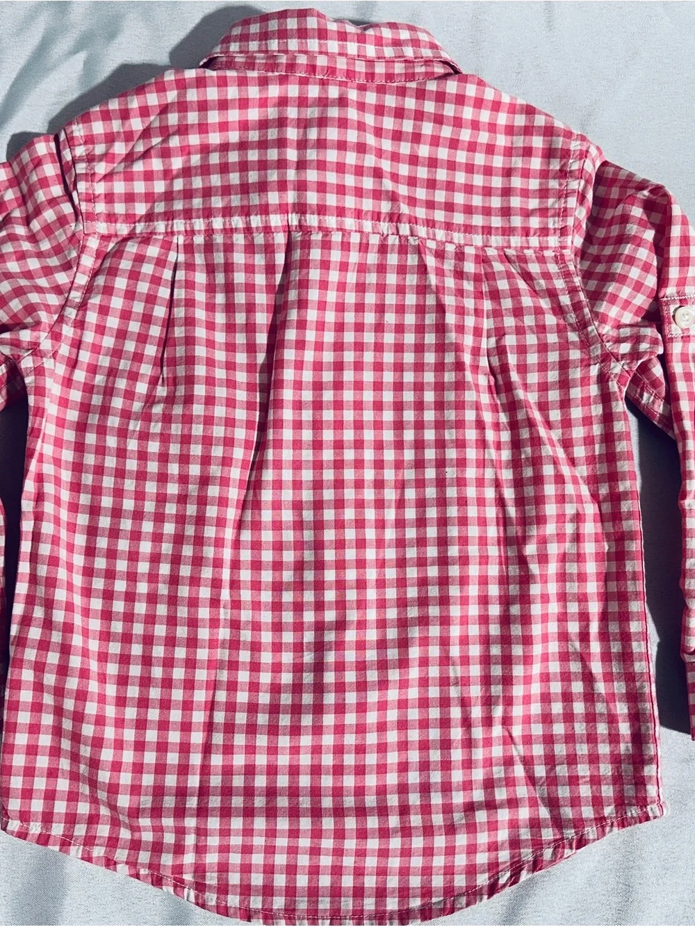 The Children's Place Pink & White Gingham Button-Down Shirt - Picture 3 of 3